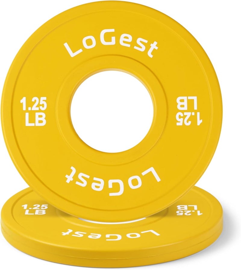 Logest Pair Olympic Plates - Barbell Weights Set of 2 Weight Plates for Olympic Bars Perfect for Strength Training Plates Exercise Balance Increase Available in 0.50LB 1.25LB 2.5LB 5LB 7.5LB 10LB Weight Plate - Image 1